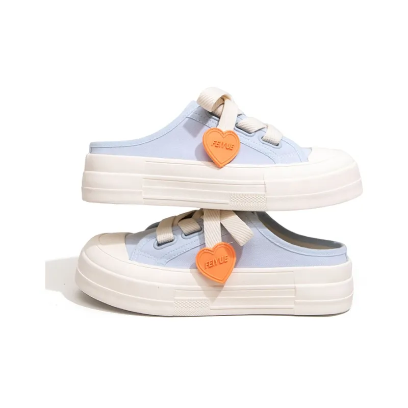 Feiyue TPR Sole Rubber Sole Abrasion Resistant Slip Resistant Wrap toe Slippers Women's Light Blue-2