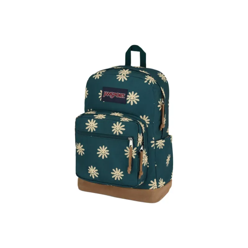 JanSport Cordura Fabric Bonded Suede Backpack Unisex Deep Pine-1