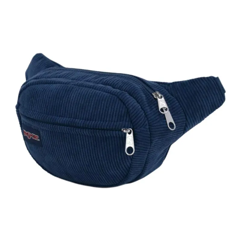 JanSport Recycled Polyester Fanny Pack Unisex Marine Blue Corduroy-1