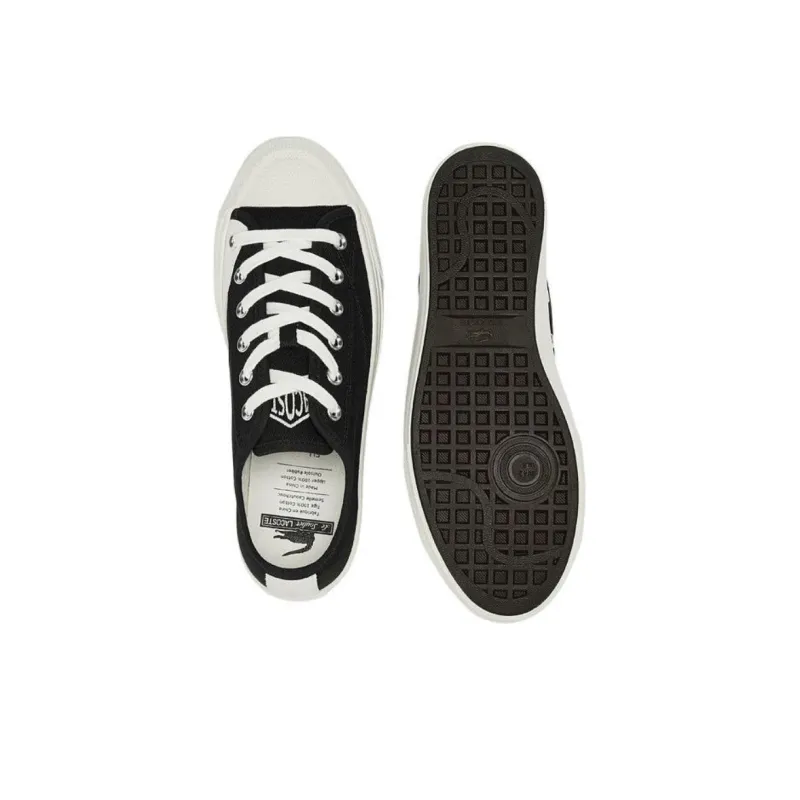 LACOSTE Low Top Canvas Shoes Men's Black-4