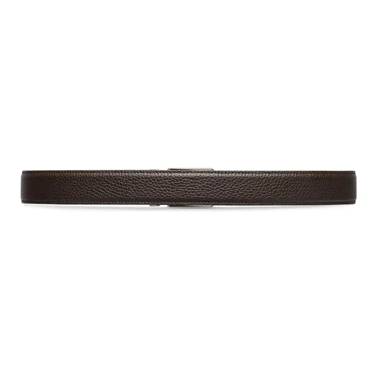 GUCCI Solid Color Styling Pin Buckle Leather Leather Belts Unisex Brown Width  3CM-1