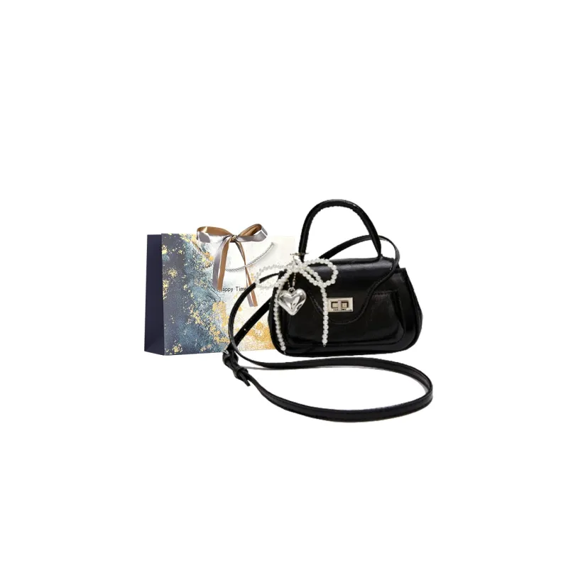 Iman's House Pu Shoulder Bag Crossbody Bag Small Size Silver/Cherry Red/Ecru/Black-15
