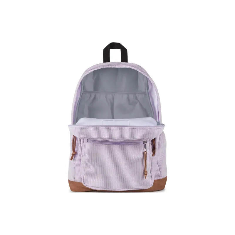 JanSport Suede Backpack Unisex Light Purple Corduroy-5