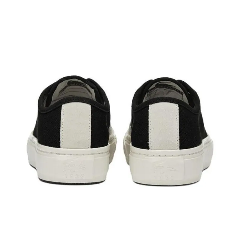 LACOSTE Low Top Canvas Shoes Men's Black-3