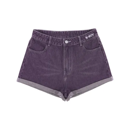 Nerdy Denim Shorts Women's Light Purple