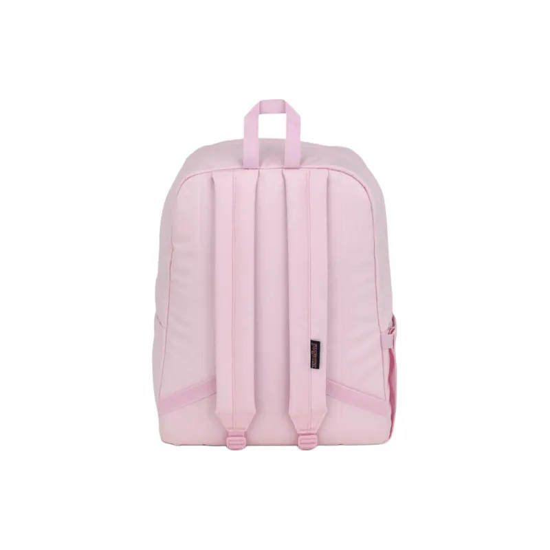 JanSport Recycled Polyester Backpack Women's Embroidered Bowknot Pink-3