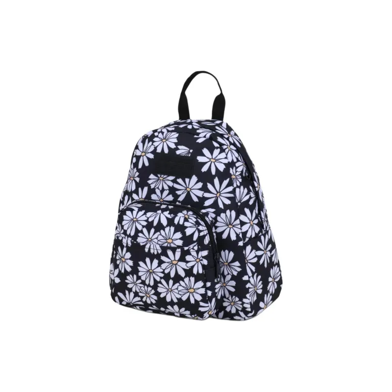 JanSport Recyclable Polyester Backpack Mini Unisex Black & White-2