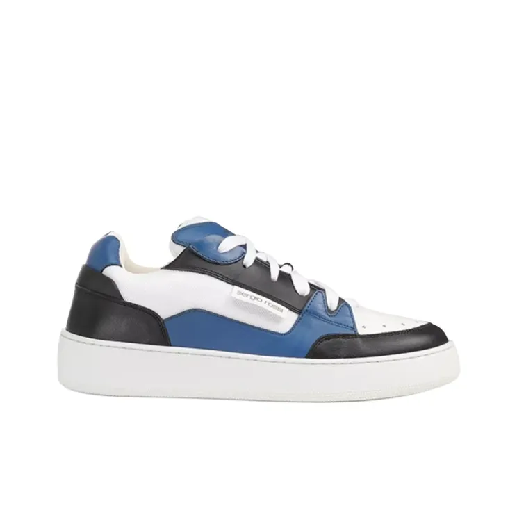 SERGIO ROSSI SR1 ADDICT Low-Top Skateboard Shoes Men's Blue White-1