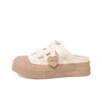Feiyue TPR Sole Rubber Sole Abrasion Resistant Slip Resistant Closed Toe Slippers Women's Beige Brown