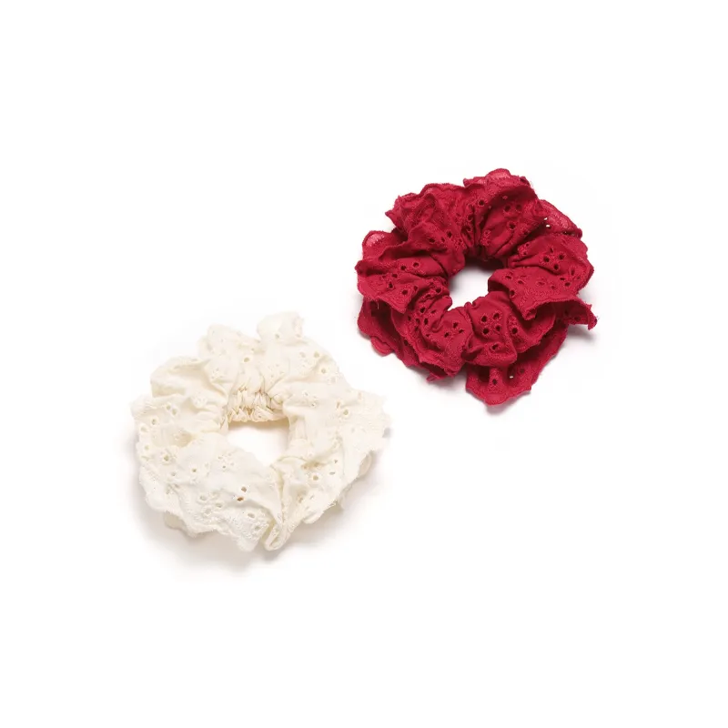 Clect Hair Tie Women's Ecru Red-1