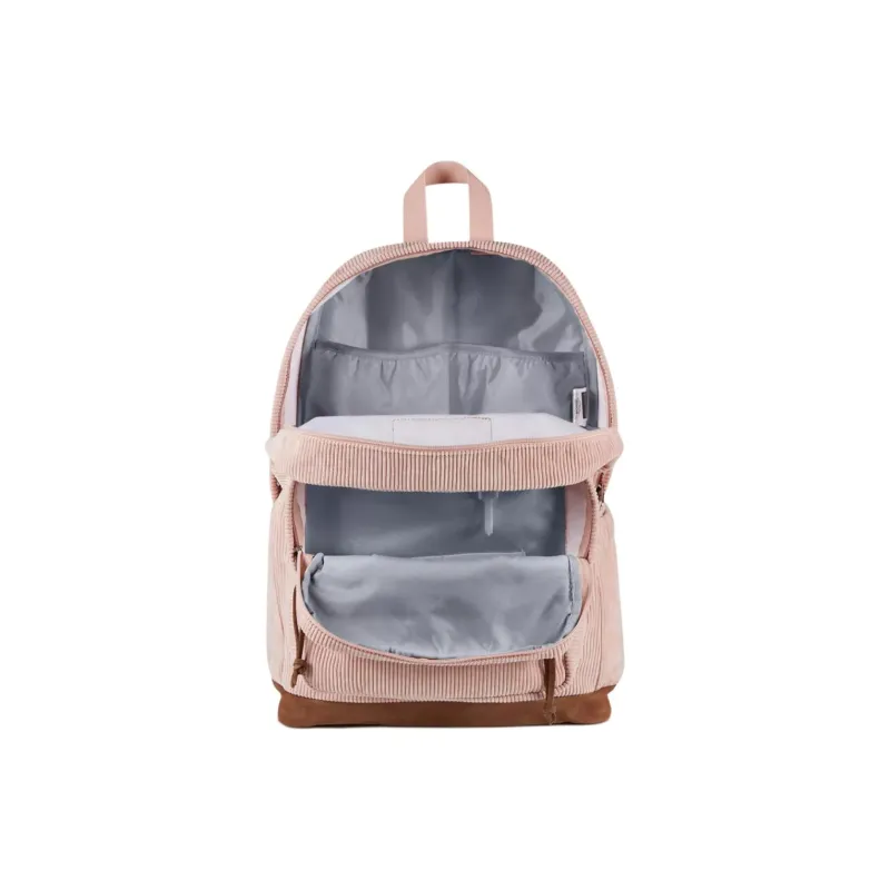 JanSport Cordura® Fabric With Suede Backpack Women's Mist Rose Pink-3