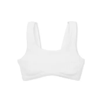 Victoria's Secret PINK THE WAVE SOFT SEAMLESS SPORTS BRA/Optic White Bra Women's Optical White