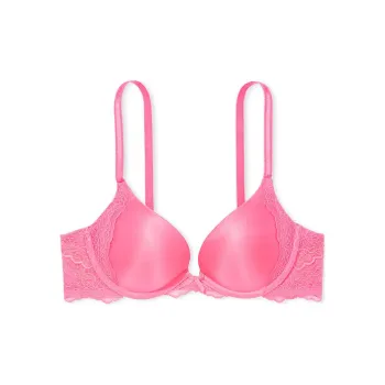 Victoria's Secret DREAM ANGELS Collection 6450 Gathering Style Smooth & Lace Push-Up Bra/Tickled Pink Bra Women's Pink