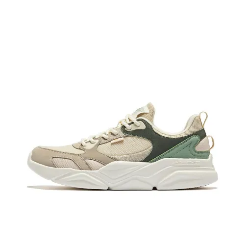 Erke Cushioning Abrasion Resistant Breathable Low Top Casual Shoes Men's Warm Flax Iron Man Gray