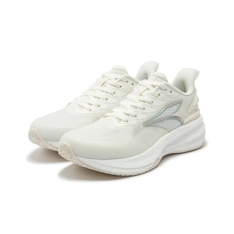 361° Cushioning Anti Slip And Wear Resistant Low Top Running Shoes Women's Feather White-2