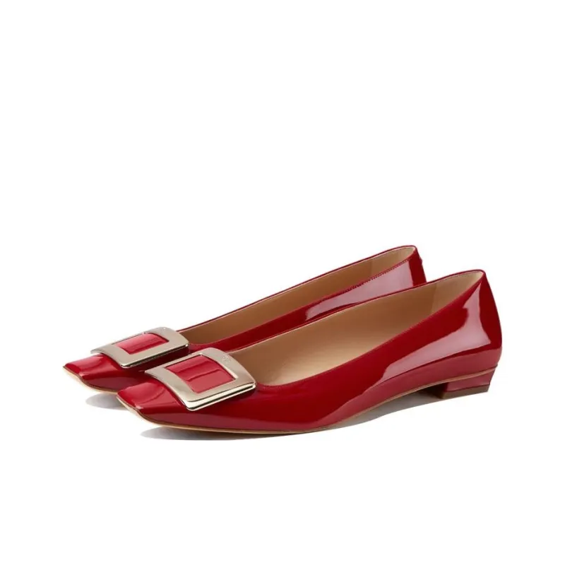 Roger Vivier Belle Vivier Casual Single Shoes Women's Red-2