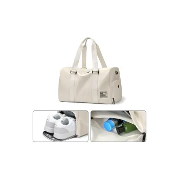 GOLF Fabric Gym Bag Travel Bag Large Size Unisex Black/Apricot