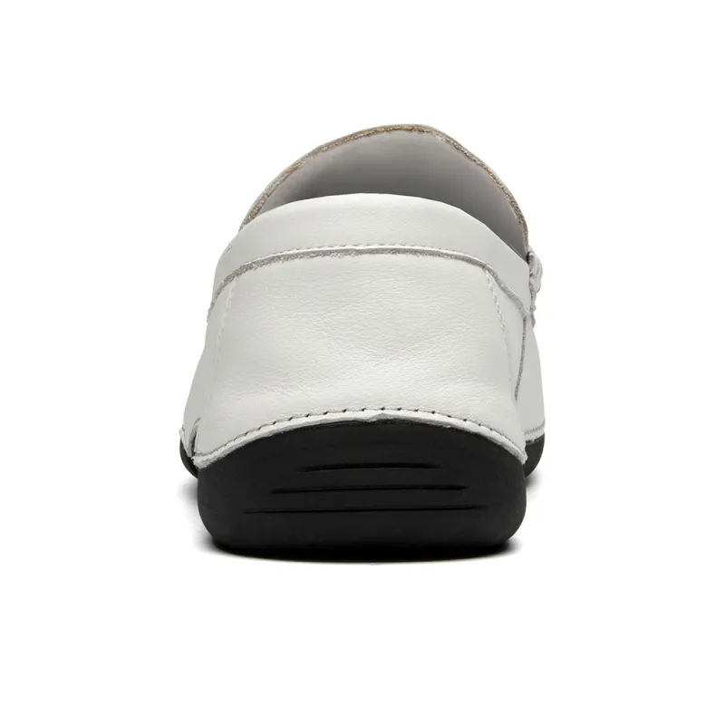 ST&SAT Beanie Shoes Cow Leather Casual Leather Shoes Men's Black White-8