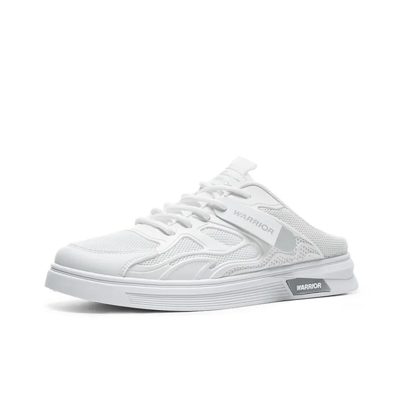 Warrior Cut Out Slip Resistant Wrap toe Slippers Men's White-1