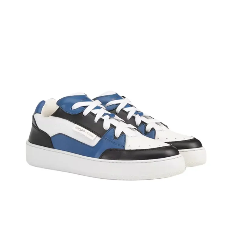SERGIO ROSSI SR1 ADDICT Low-Top Skateboard Shoes Men's Blue White-2