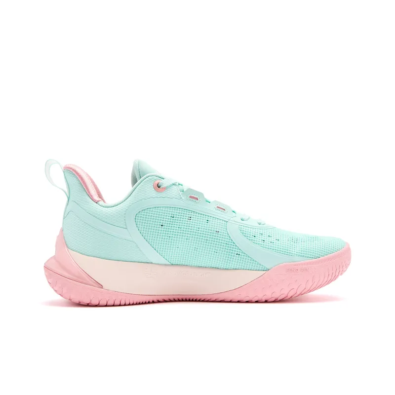 QIAODAN Cushioning Anti-Slip And Wear-Resistant Low-Top Basketball Shoes Men's Rippled Color Peach Pink-1