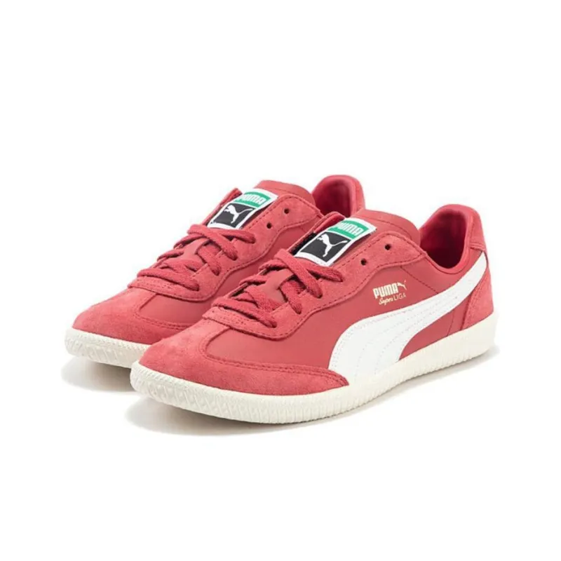 PUMA Liga Slip Resistant, Abrasion Resistant, Lightweight Low Top Casual Shoes Unisex Red-2