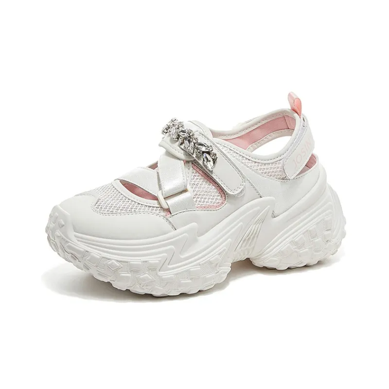 JOSINY Anti Slip Wear Resistant Low Top Chunky Sneakers Women's-1