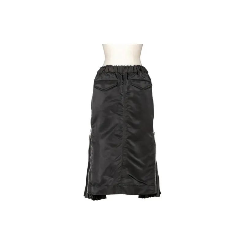 Sacai Elasticated Waist Drawstring Skirt-1