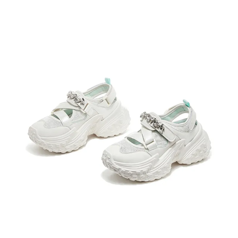 JOSINY Anti Slip Wear Resistant Low Top Chunky Sneakers Women's-12