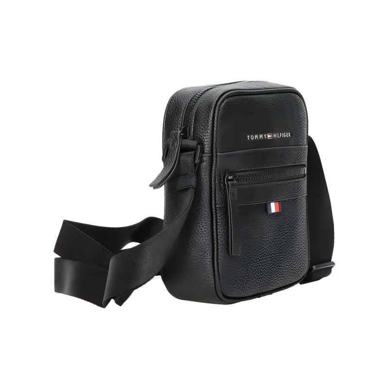Tommy Hilfiger Artificial Leather Messenger Bag Crossbody Bags Small Size Men's Black-3