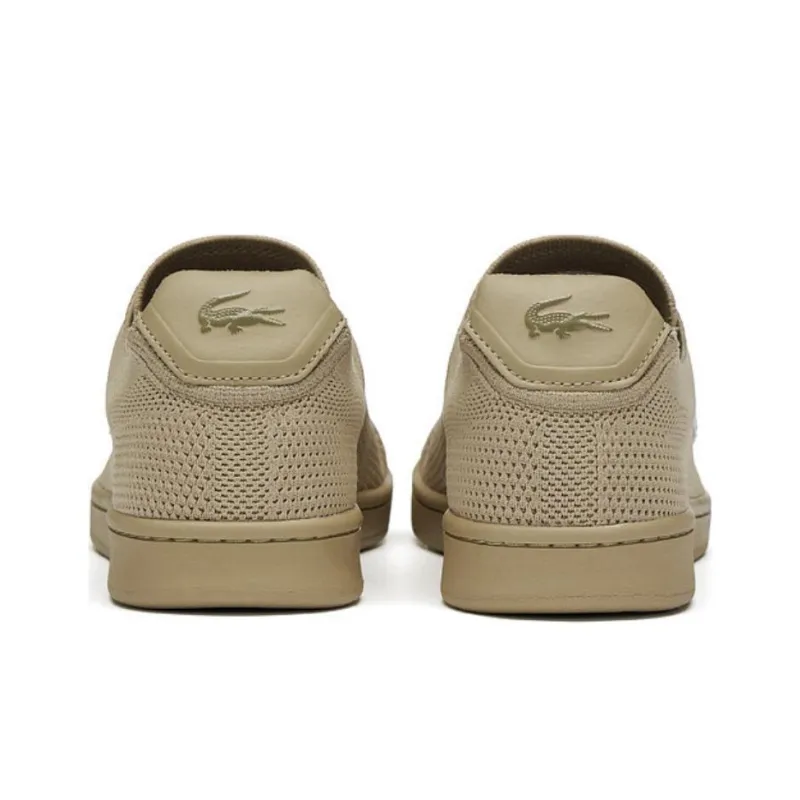 LACOSTE Anti Slip Wear Resistant Low Top Skateboard Shoes Men's Light Brown-3