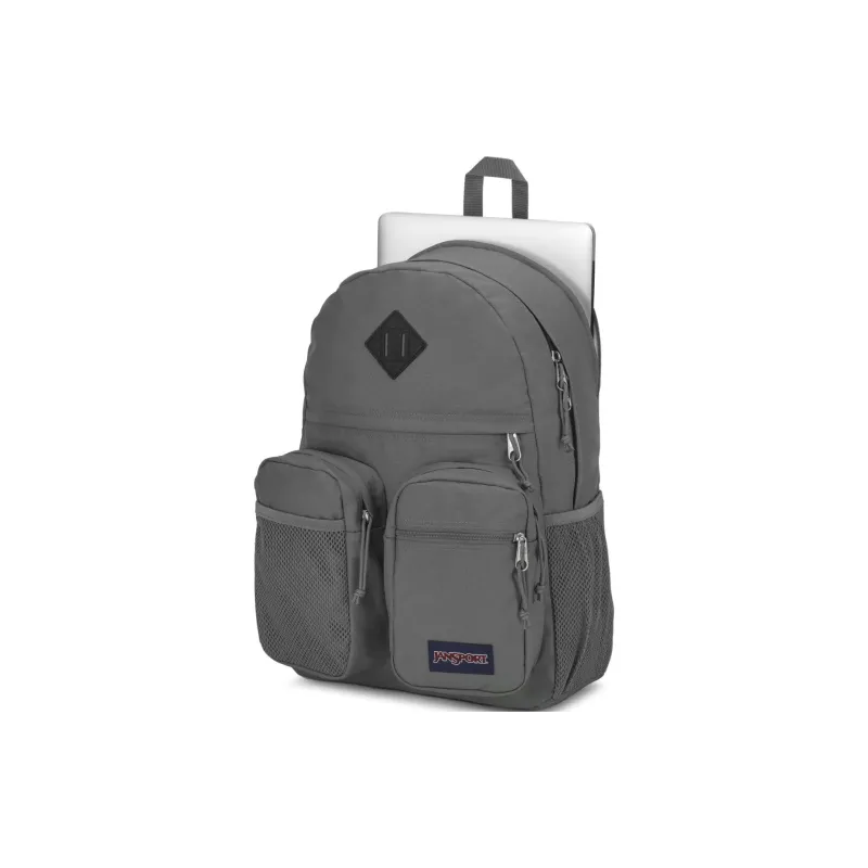 JanSport Polyester Backpack Unisex Graphite Gray-4