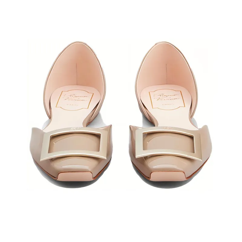 Roger Vivier Trompette Dorsay Women's Casual Shoes Women's Gray Brown-3