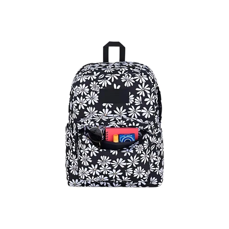 JanSport Recycled Polyester Backpack Women's Black & White-3
