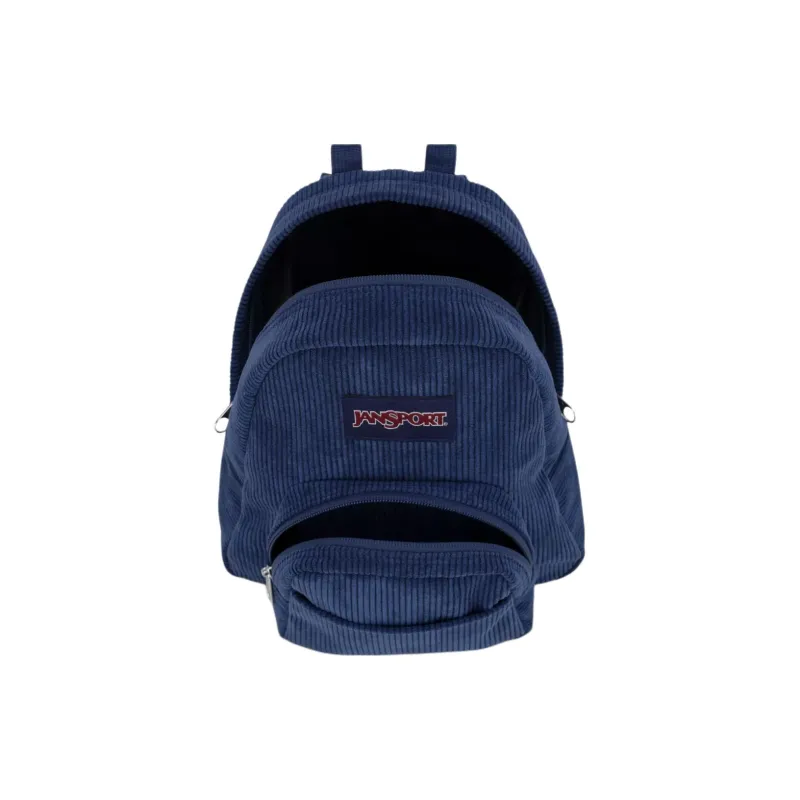 JanSport Recyclable Polyester Backpack Mini Unisex Marine Blue Corduroy Color-4
