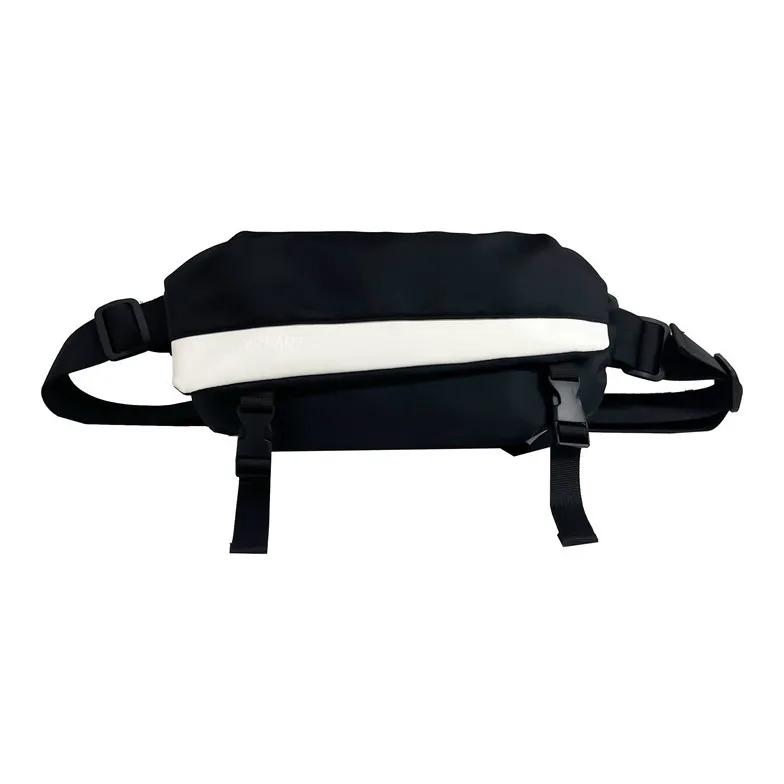 Deli Bear Microfiber Synthetic Leather Sling Bag Regular Unisex Black White & Color/Black-0