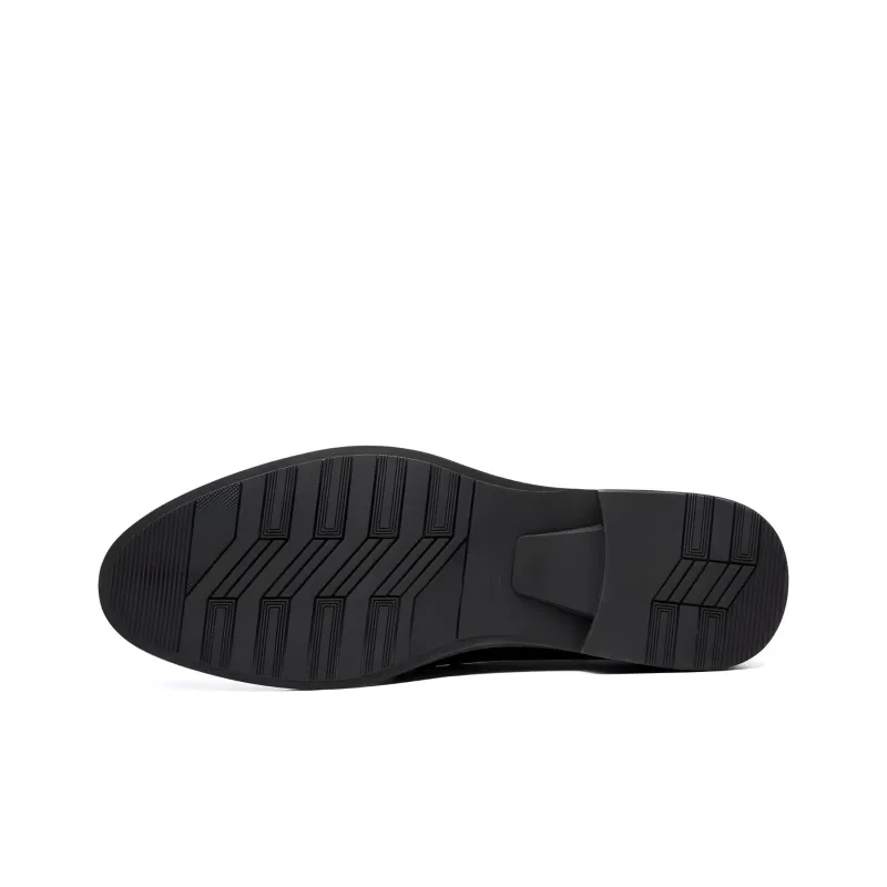 AOKANG Dress Shoes Men Low Top Black, Dark Brown-3