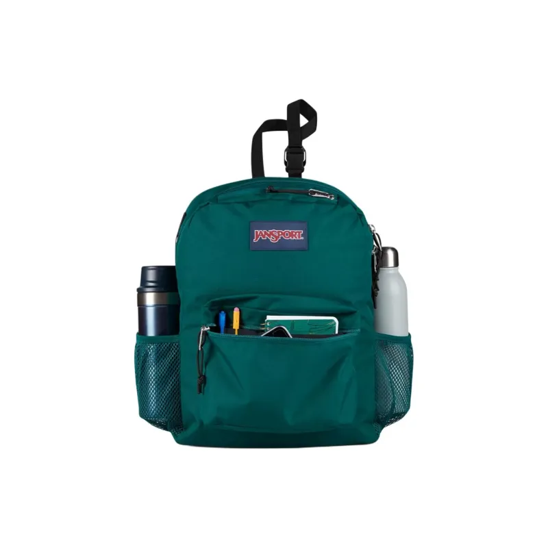 JanSport Recycled Polyester Backpack Unisex Deep Pine-1