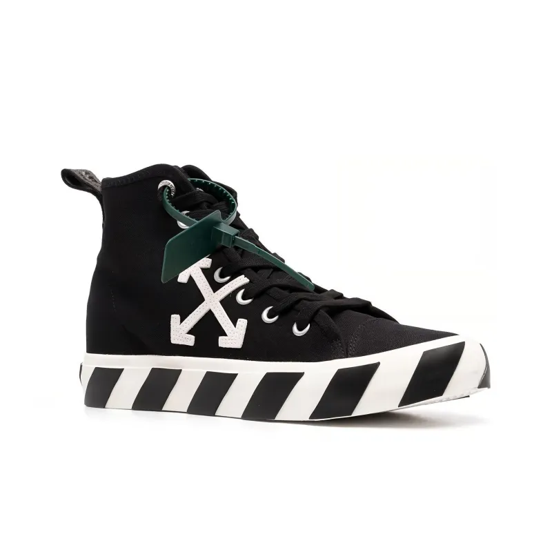 OFF WHITE Vulc Mid Canvas Black White-2