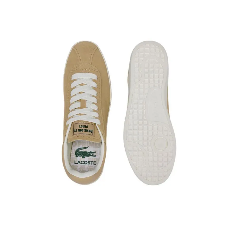 LACOSTE Low Top Skateboard Shoes Women's Light Brown-4
