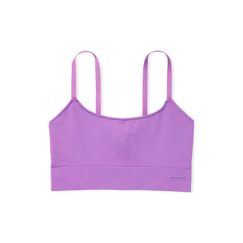 Victoria's Secret PINK SEAMLESS SCOOP SPORTS BRA/Glazed Violet Bra Women's Glazed Surface Violet-0