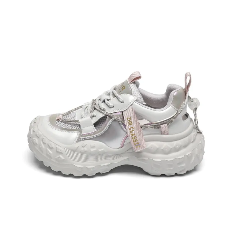 ZHR Lightweight Height Increasing Low-Top Chunky Sneakers Women's-0