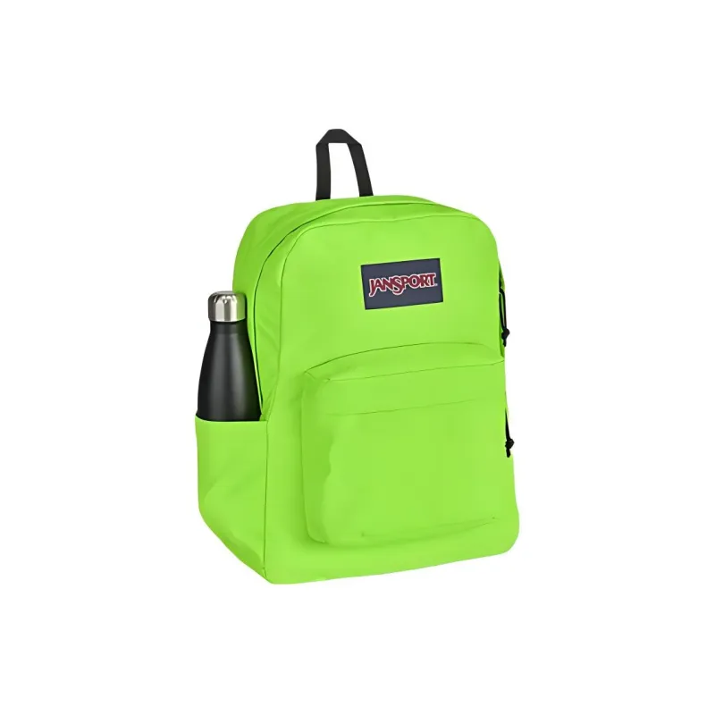 JanSport Recycled Polyester Backpack Unisex Lime Gray Neon Light-2
