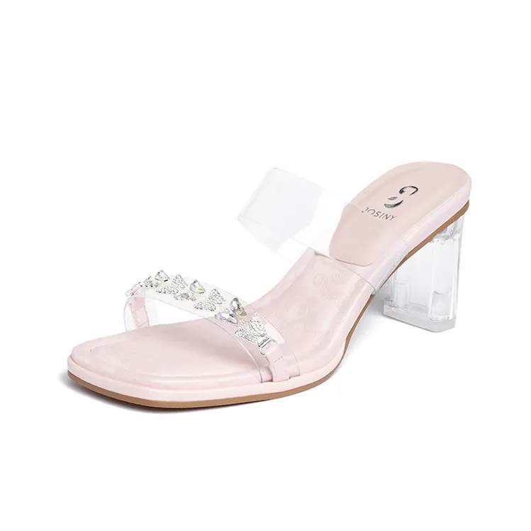JOSINY Slide Slippers Women's Ecru, Light Pink, Green-7