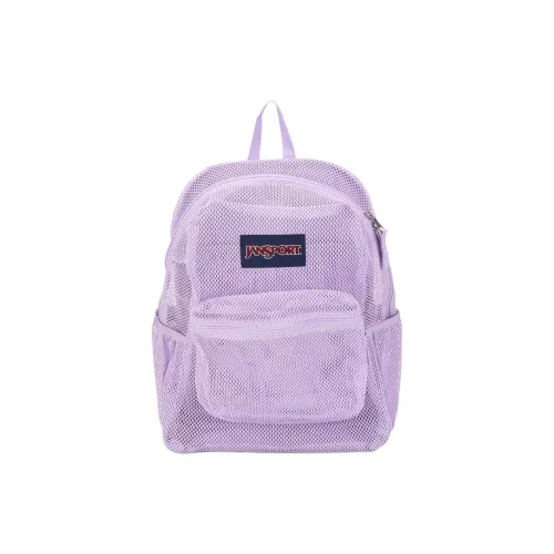JanSport Recycled Polyester Mesh Backpack Unisex Light Purple