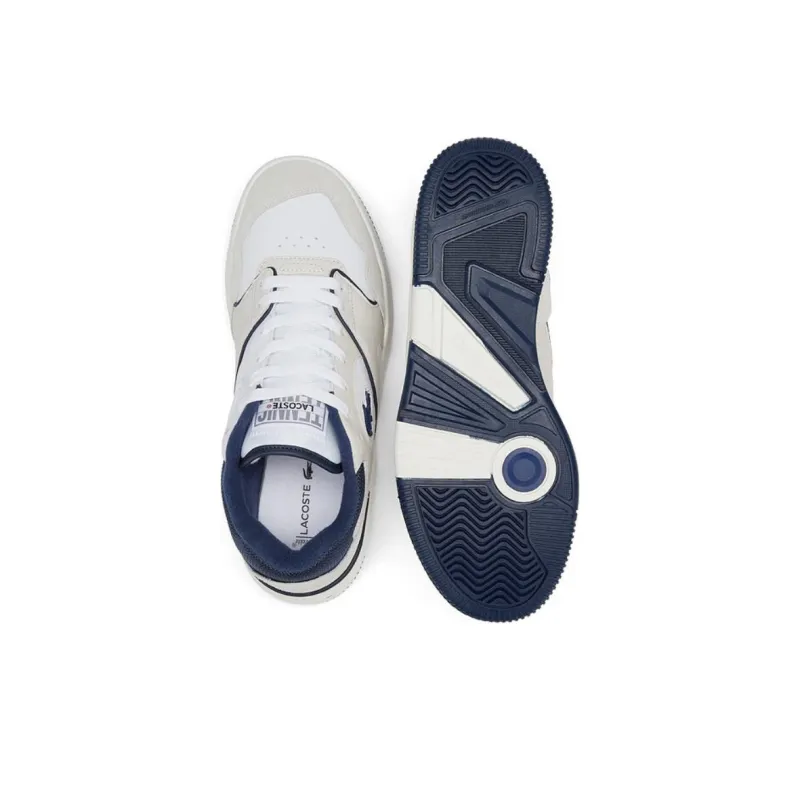 LACOSTE Low Top Skateboard Shoes Men's White Blue-4