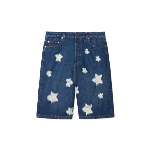 OFF-WHITE Stars Den Ripped Denim Shorts