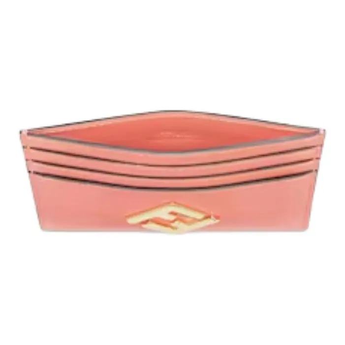 FENDI Calfskin Card Holder Women's Pink-1