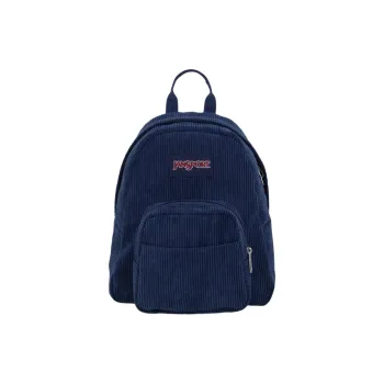 JanSport Recyclable Polyester Backpack Mini Unisex Marine Blue Corduroy Color