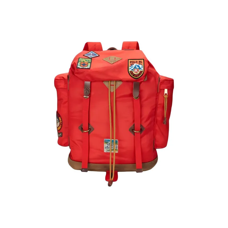 Polo Ralph Lauren Suede Backpack Men's Red-0